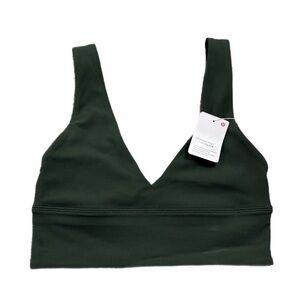 NWT Lululemon Align V-Neck Bra *A/B Cups (Rainforest Green) Size 4